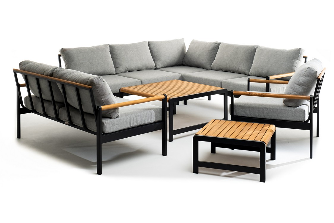 Комплект кофейных столов из алюминия MAYA темный графит Joygarden фото 2