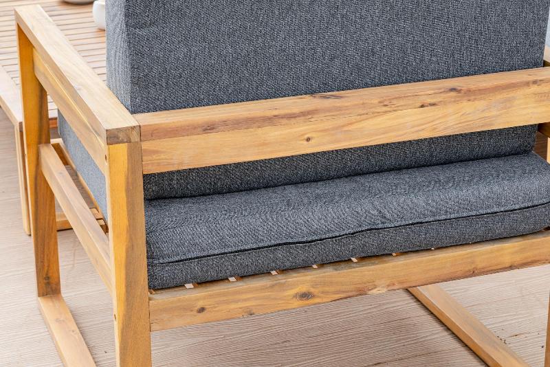 Обеденный комплект Brooklyn Royal Family из дерева, цвет серый фото 8