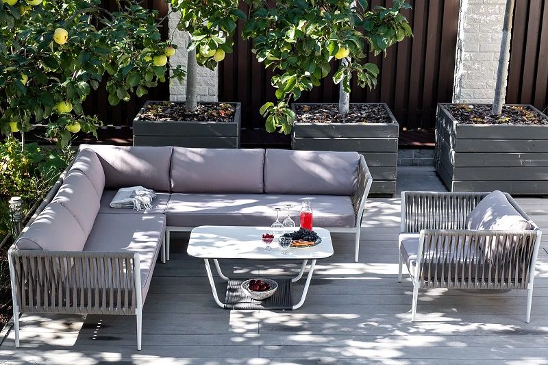 Лаунж-зона модульная Касабланка 4SIS из роупа (веревки), цвет серо-коричневый фото 5