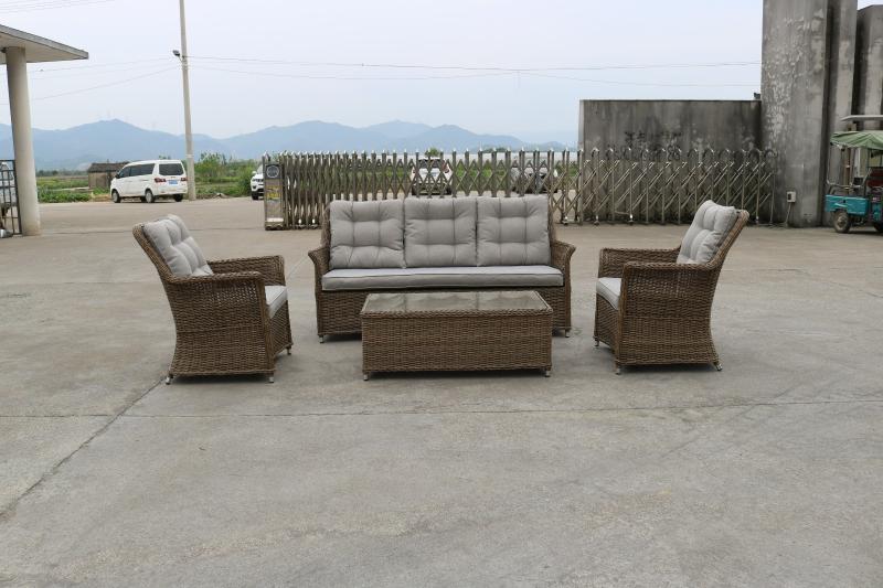 Лаунж-зона Victor Royal Family из искусственного ротанга, цвет коричневый фото 2