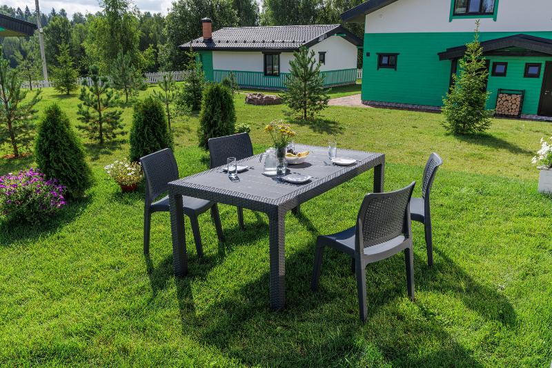 Обеденный комплект July S Royal Family из пластика, цвет графит фото 1