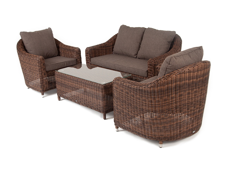 Кон Панна лаунж-зона из искусственного ротанга, цвет коричневый фото 7