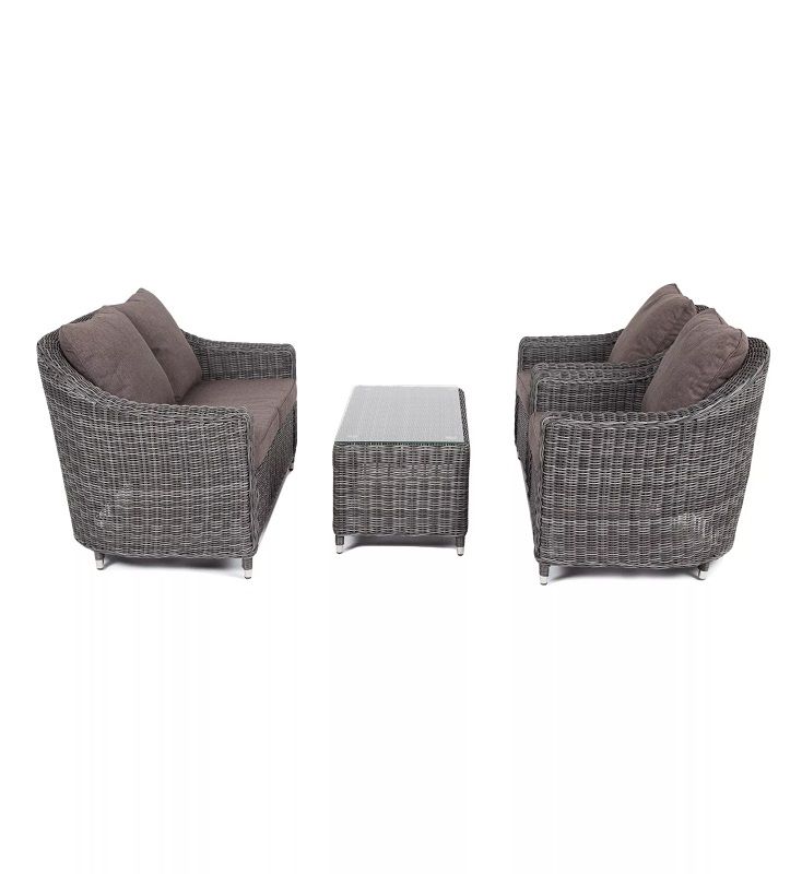 Лаунж-зона Кон Панна 4SIS из искусственного ротанга, цвет графит фото 2