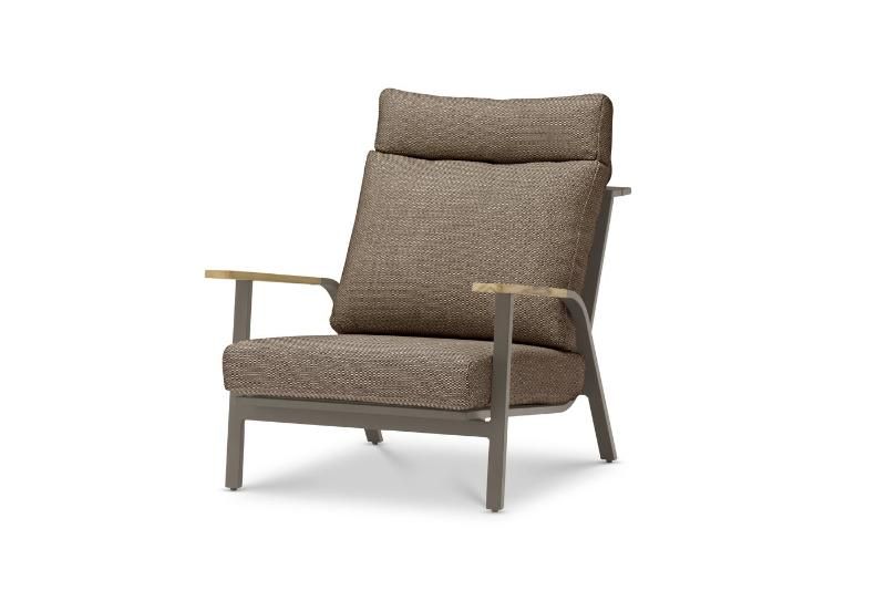 Комплект лаунж мебели Malmo Brafritid с 3-х местным диваном, коричневый/коричневый, алюминий фото 4