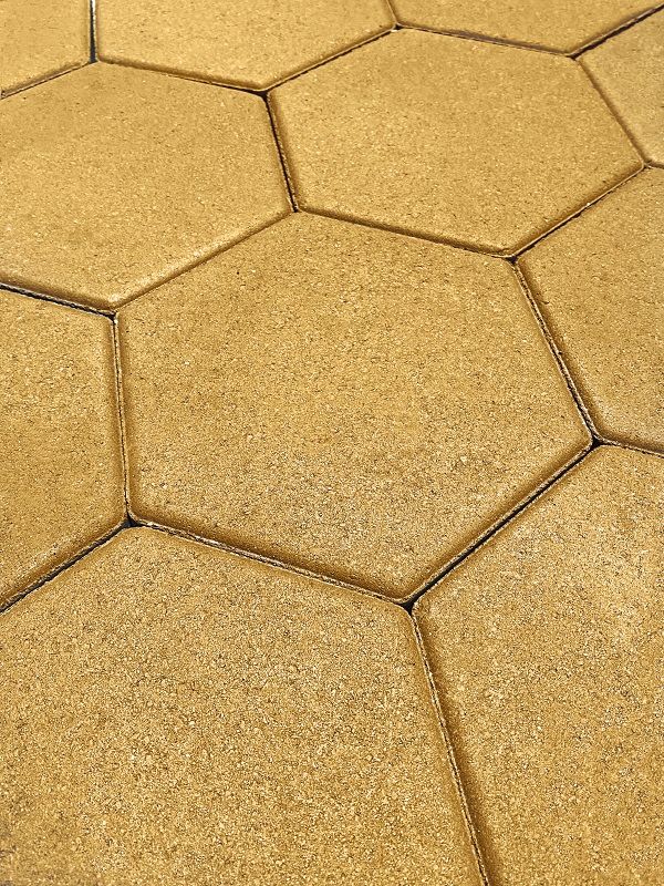 Тротуарная плитка Koldiz Шестигранник 60 мм Моно Желтый фото 1