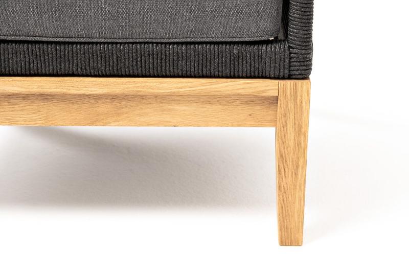 Кресло Канны 4SIS из роупа (веревки), основание дуб, цвет темно-серый фото 4