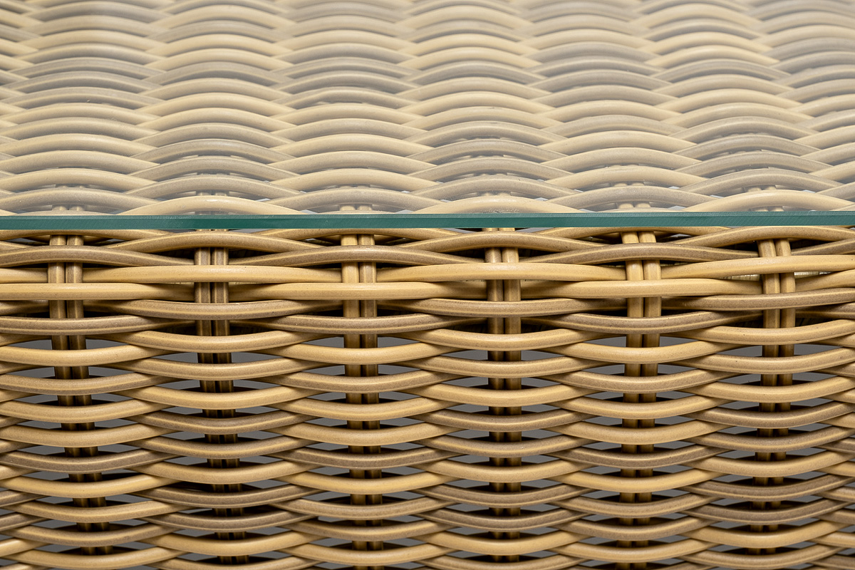 Боно журнальный столик из искусственного ротанга, цвет соломенный фото 5