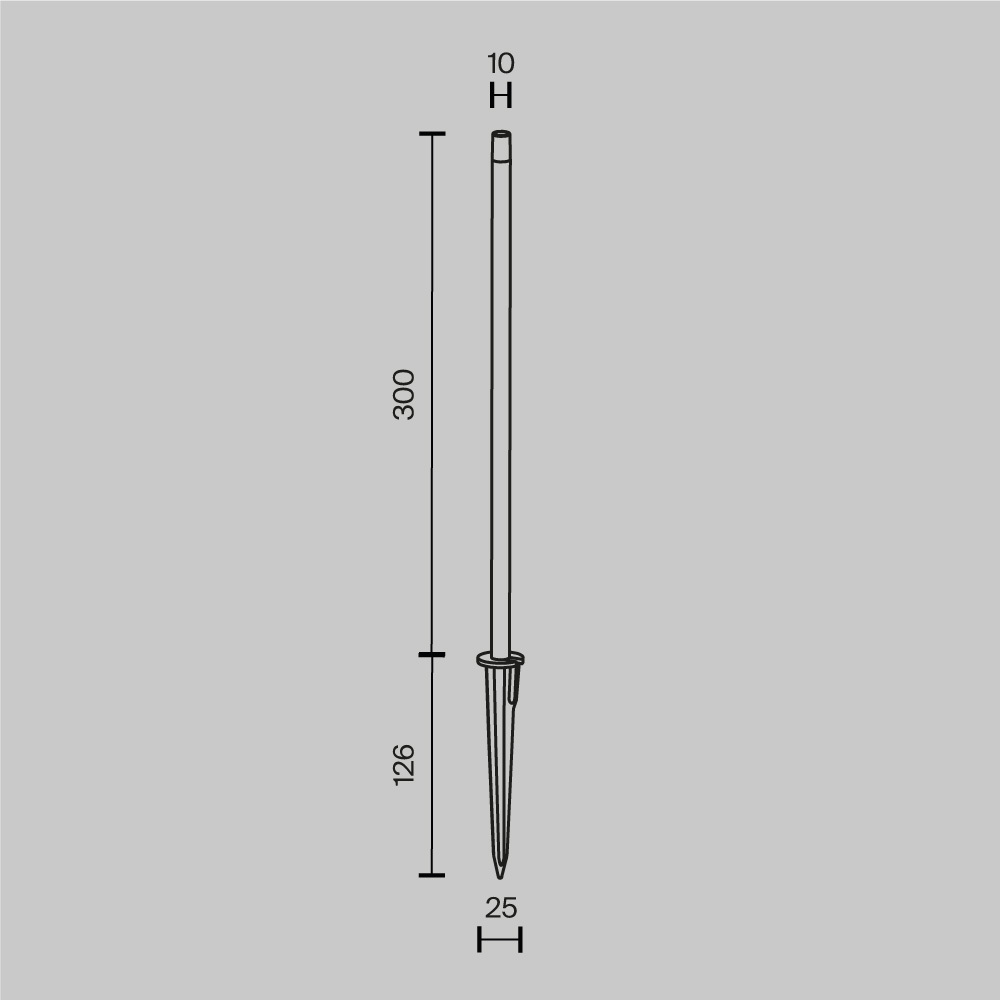 Ландшафтный светильник Spear Maytoni O441FL-L1GF3K цвет Графит фото 6