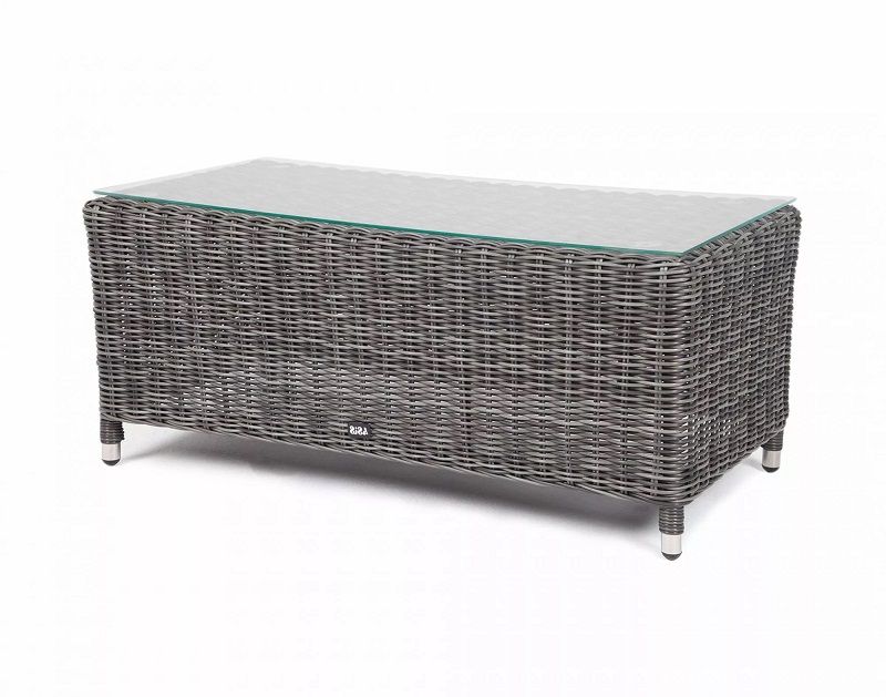 Журнальный столик Кон Панна 4SIS из искусственного ротанга, цвет графит фото 1