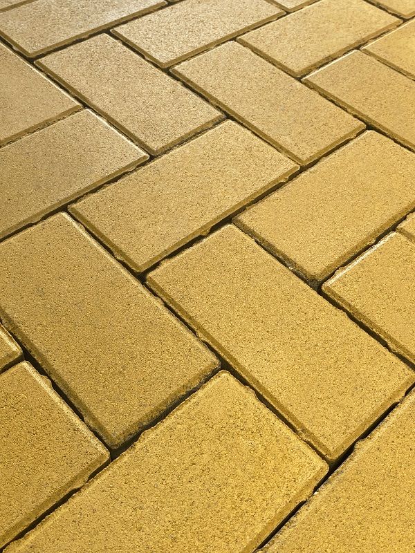 Тротуарная плитка Koldiz 100 мм Моно Желтый фото 1