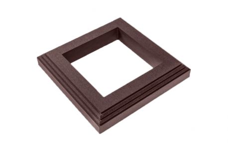 Юбка столба ограждения Экодэк Спирит 190х190х30 мм, цвет Шоколад фото 1