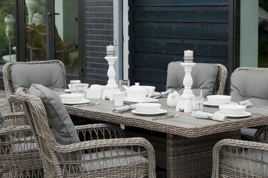 Обеденная группа Цесена 4SIS плетеная из искусственного ротанга фото 5