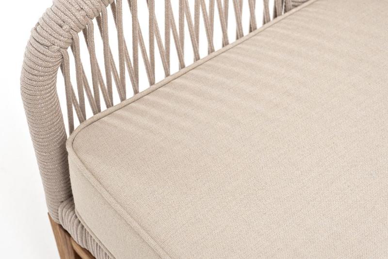Диван двухместный Канны 4SIS из роупа (веревки), каркас дуб, цвет бежевый фото 10