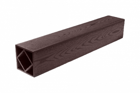 Столб ограждения Экодэк Спирит 120х120 мм, цвет Шоколад фото 1