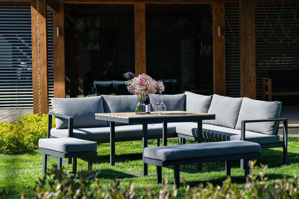 Набор для лаунж зоны из алюминия TOPA с обеденным столом Joygarden фото 2