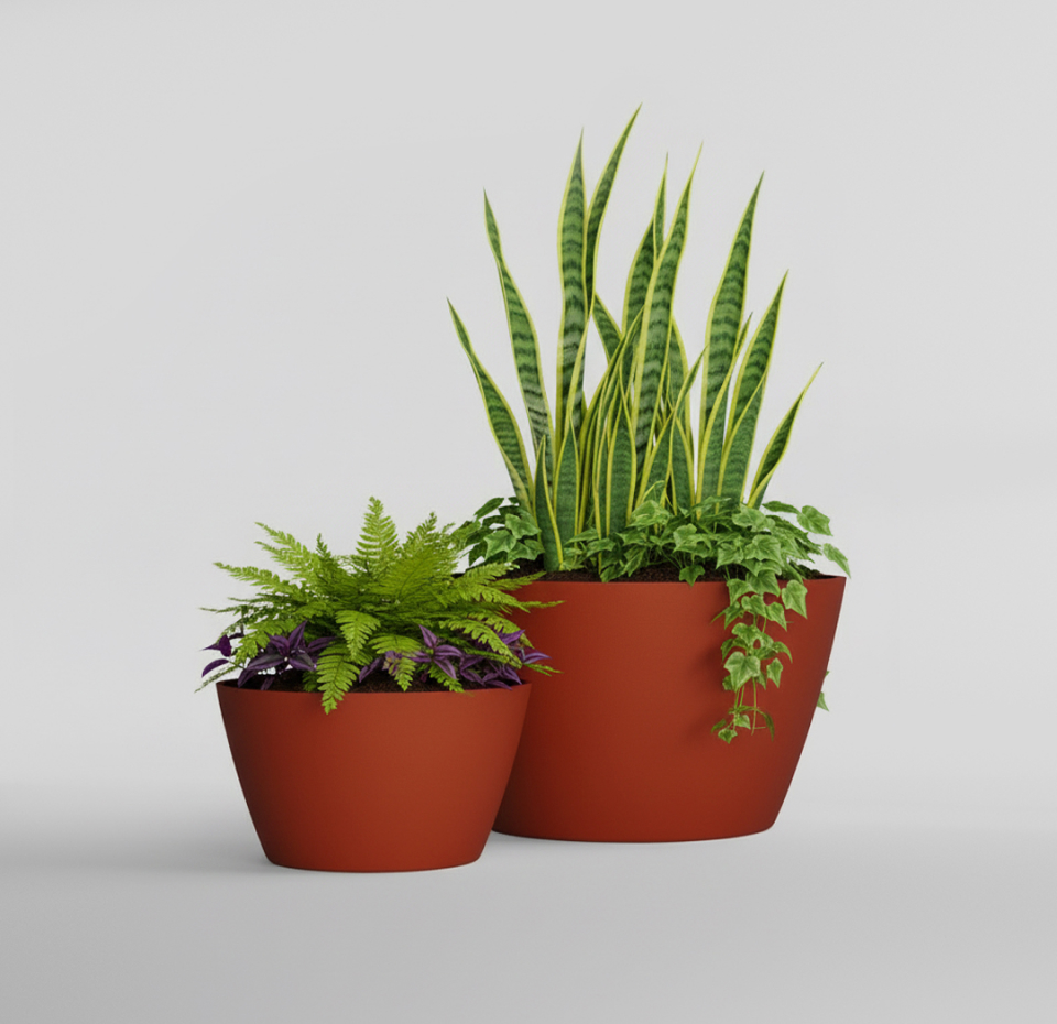 Кашпо Concretika Боул D80H45 Терракота 110 252 фото 5