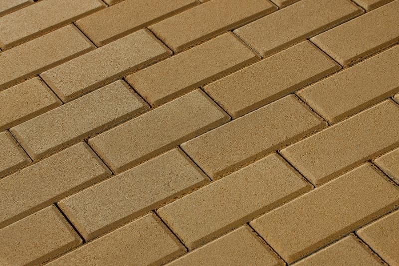 Брусчатка 342 механический завод Прямоугольник (кирпич) 200х100х40 мм Желтый фото 1