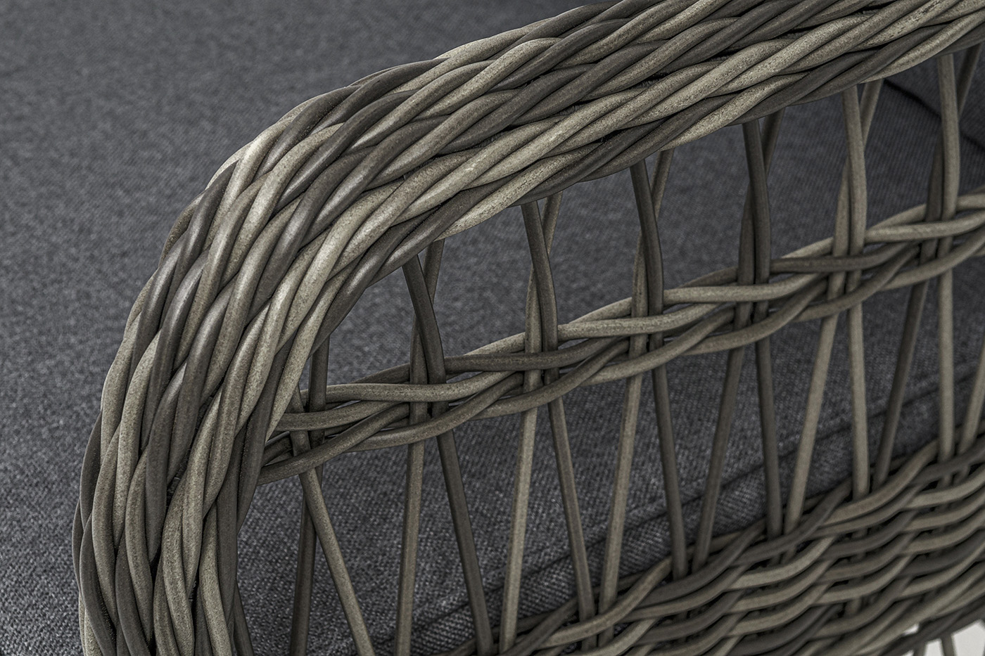 Цесена кресло плетеное из искусственного ротанга, цвет графит фото 5