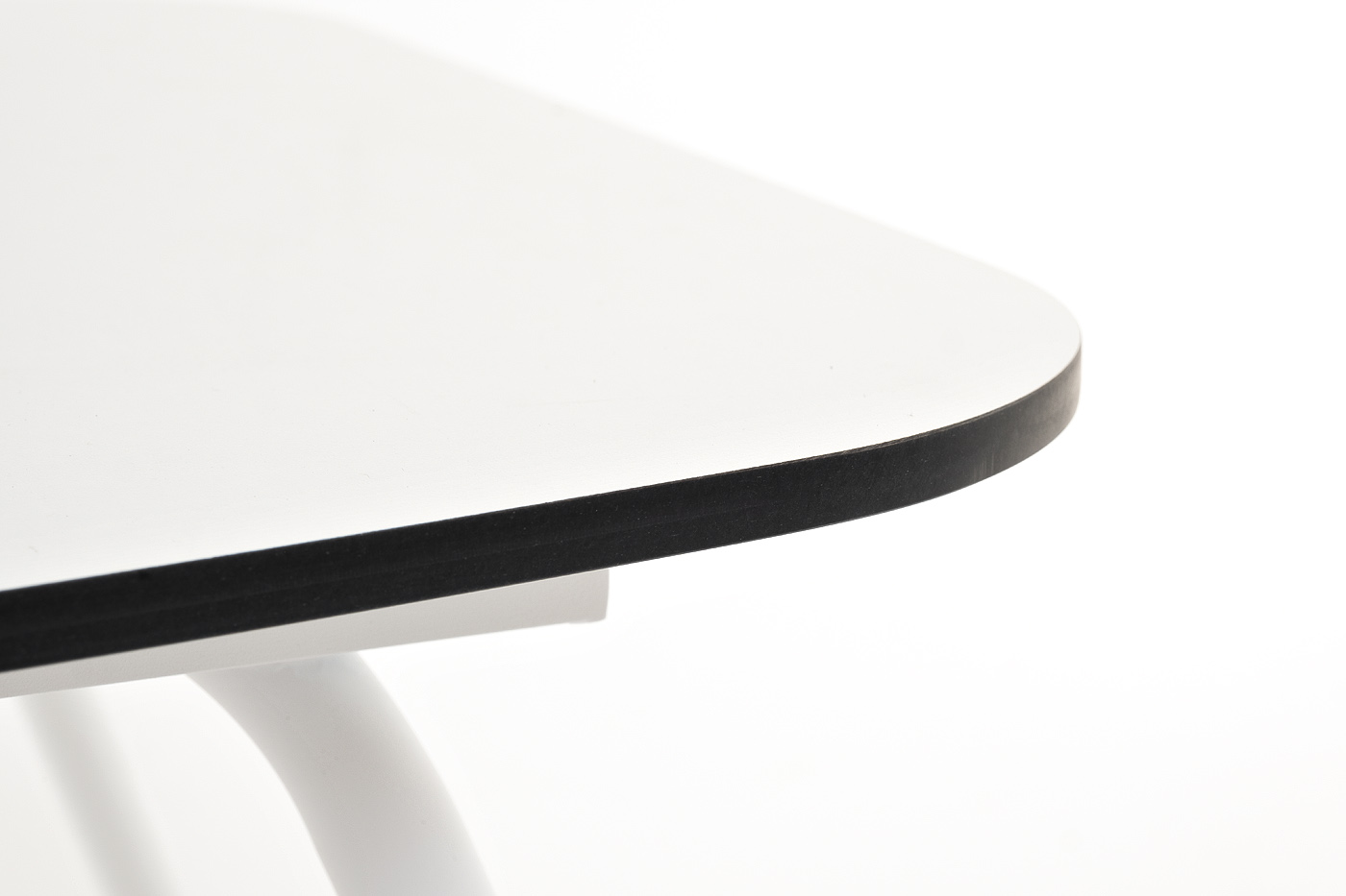 Верона журнальный стол из HPL 120х65, H40, каркас белый муар, цвет столешницы молочный фото 4