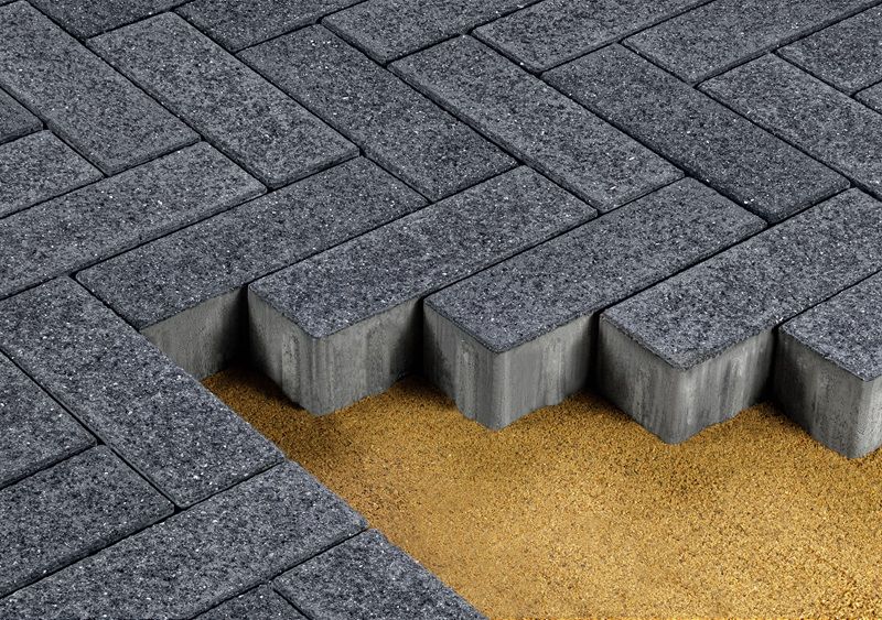 Тротуарная плитка 342 механический завод Паркет 240x80x60мм коллекция Гранит цвет Тейт фото 3