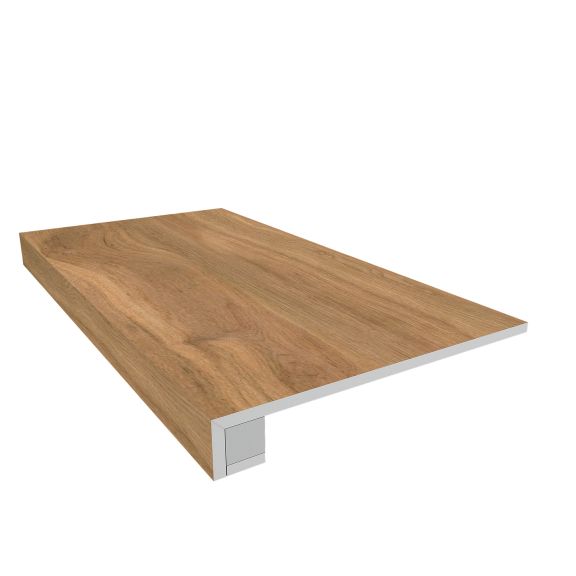 Комплект Керамогранитная ступень Estima SI02 33x120 см с бортиком + Подступенок 14,5х120 см фото 1