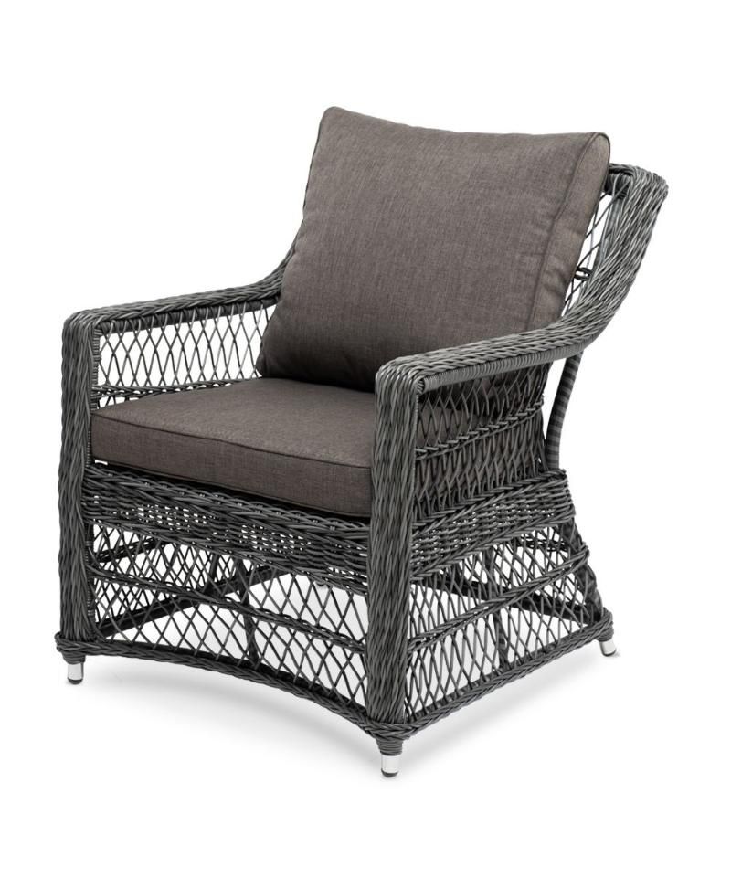 Кресло Гранд Латте 4SIS из искусственного ротанга, цвет графит фото 1