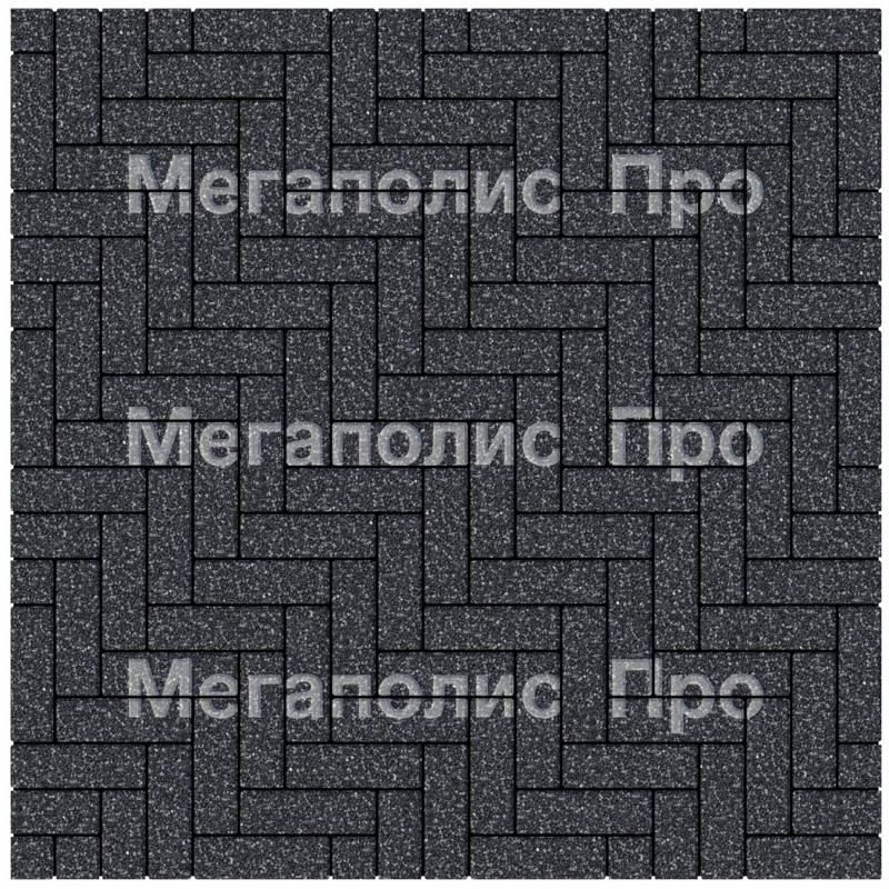 Тротуарная плитка Выбор Паркет Б.4.П.6 Стоунмикс Черный с белым фото 3