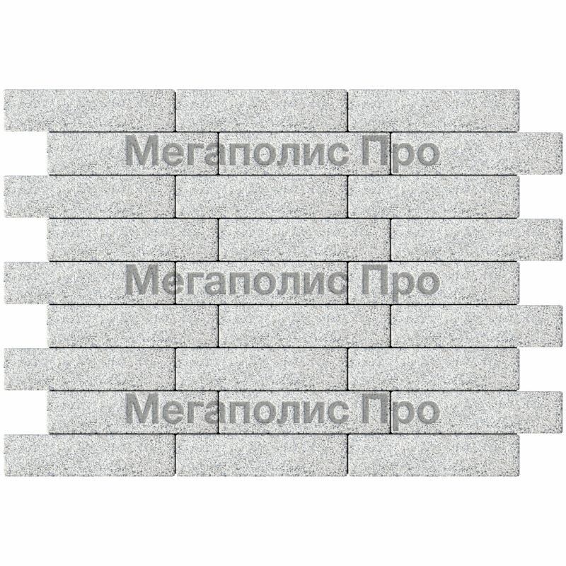 Тротуарная плитка Braer Ригель 2.0 320x80x60 мм Гранит на белом фото 2