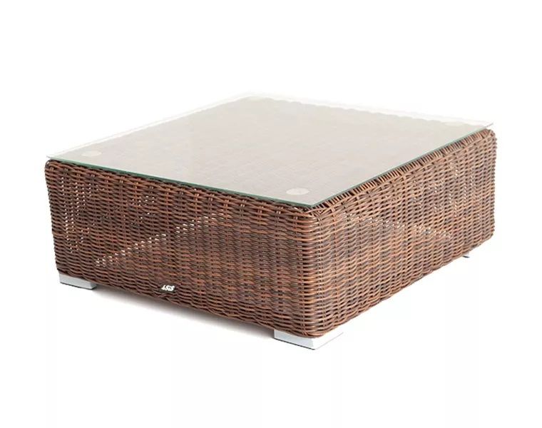 Журнальный столик Лунго 4SIS из искусственного ротанга, цвет коричневый фото 1