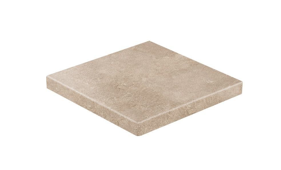 Клинкерная ступень прямоугольная угловая Loftstufe Stroeher Zoe 972 taupe, 340х340х35х11 мм фото 1