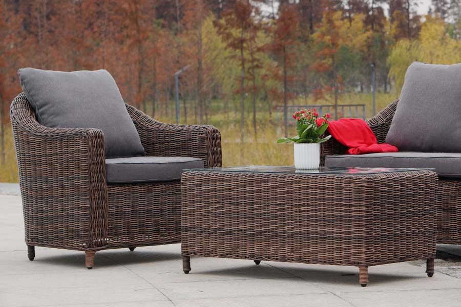 Кон Панна лаунж-зона из искусственного ротанга, цвет коричневый фото 3