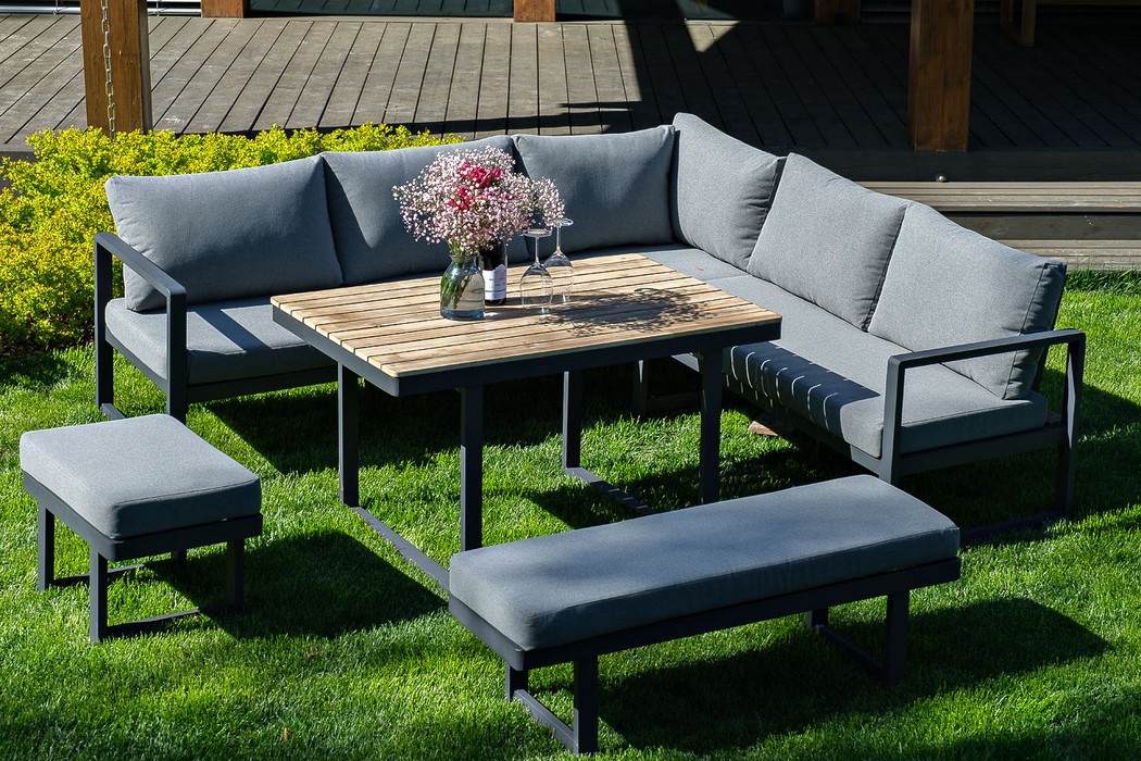 Набор для лаунж зоны из алюминия TOPA с обеденным столом Joygarden фото 3