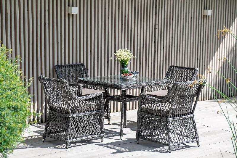 Плетеное кресло Латте 4SIS из искусственного ротанга, цвет графит фото 7