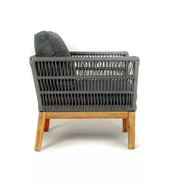 Кресло Мальорка 4SIS из роупа (веревки), цвет темно-серый фото 5