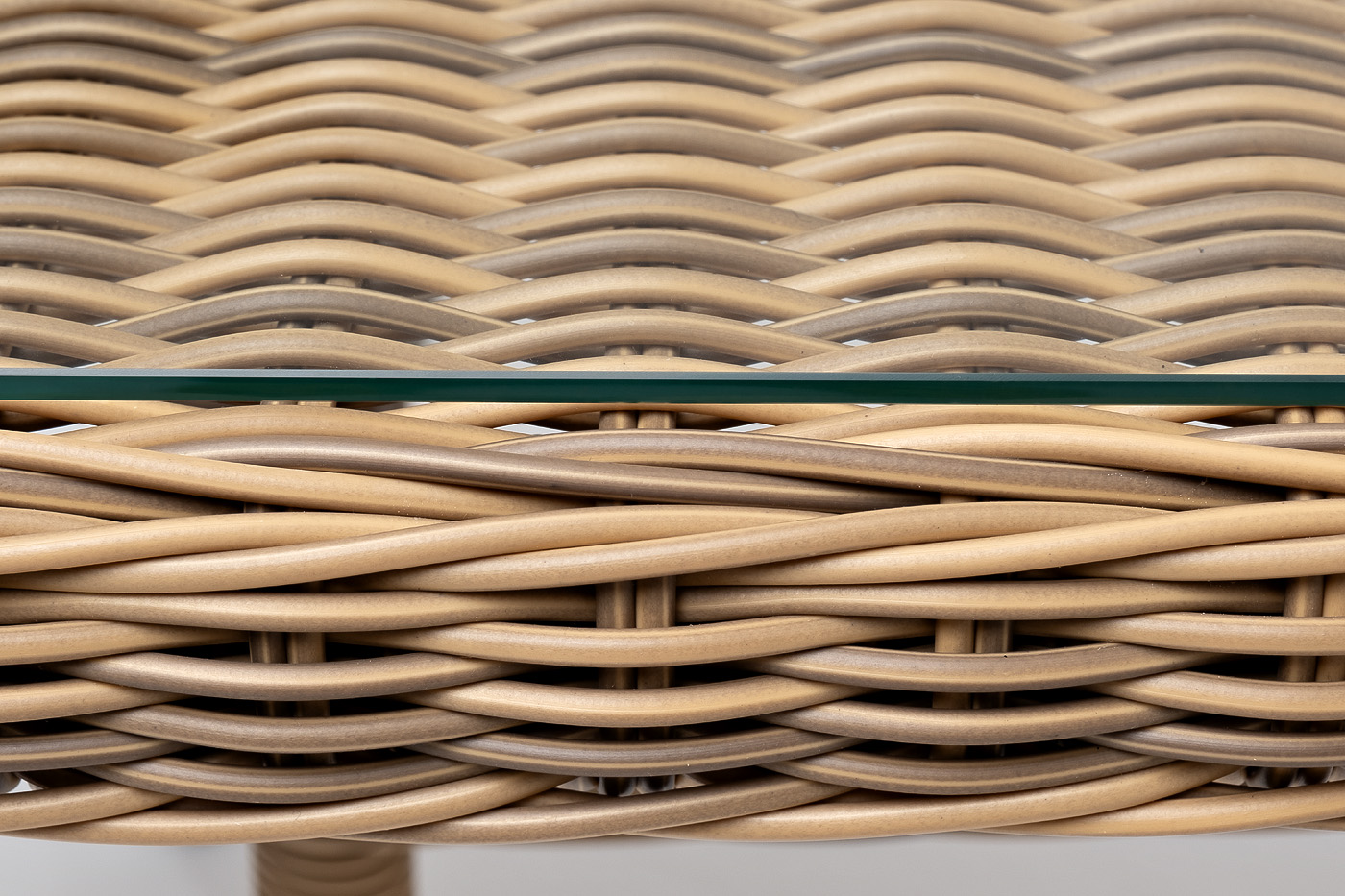 Латте плетеный стол из искусственного ротанга 140х80см, цвет соломенный фото 4