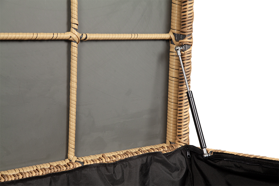 Порту сундук водонепроницаемый из искусственного ротанга, цвет соломенный фото 3