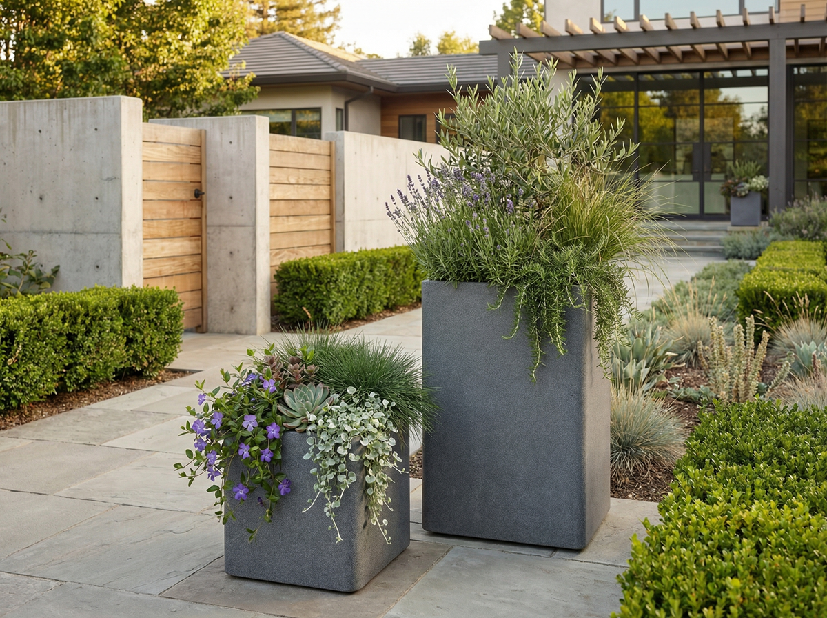 Кашпо TERRAFAKTURA Квадро 40x40x40 Базальт фото 1