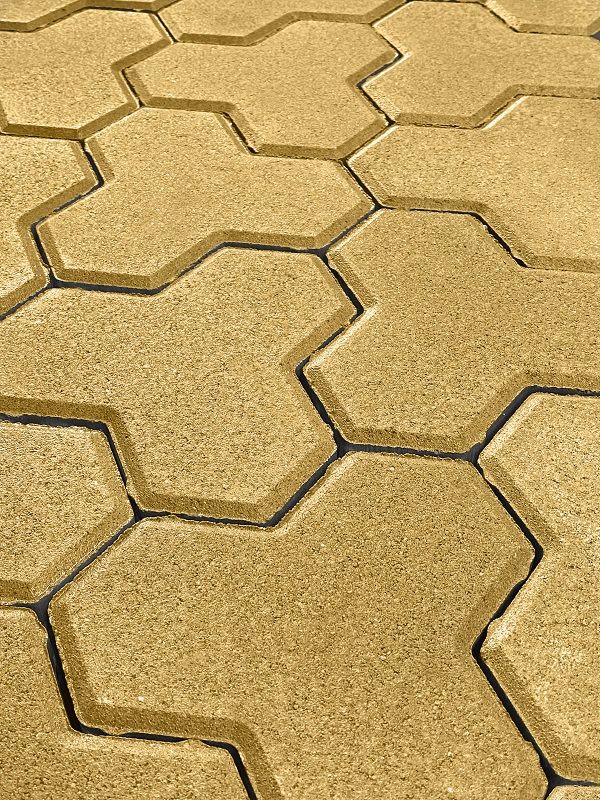 Тротуарная плитка Koldiz Трилистник 100 мм Моно Желтый фото 1