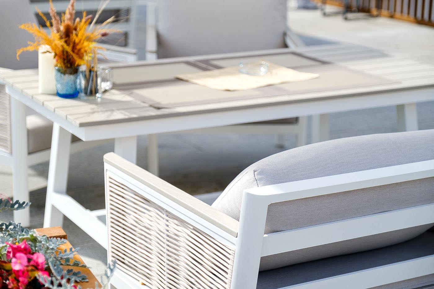 Сан Ремо стол обеденный из ДПК, каркас алюминиевый фото 4