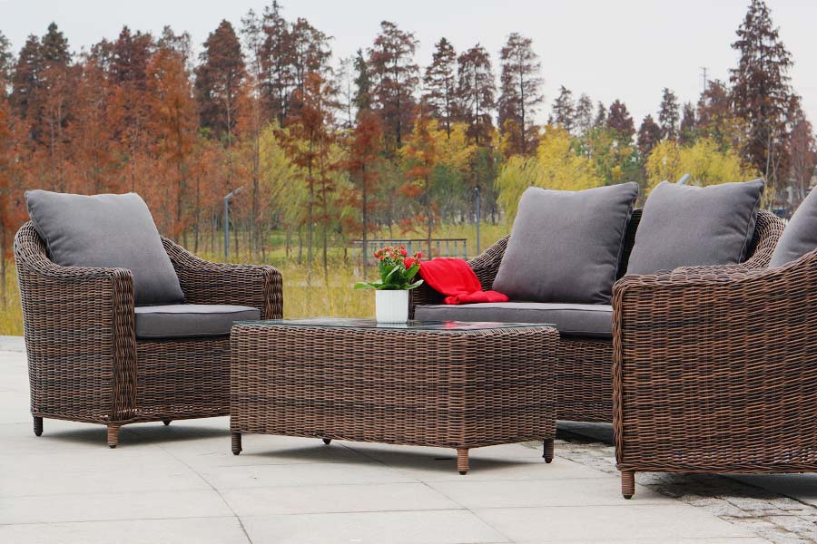 Кон Панна лаунж-зона из искусственного ротанга, цвет коричневый фото 1