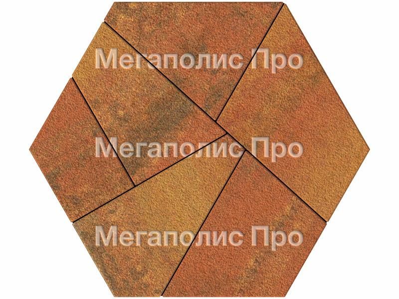 Тротуарная плитка Выбор Оригами Б.4.Фсм.8 80 мм Листопад Гранит Арабская ночь фото 3