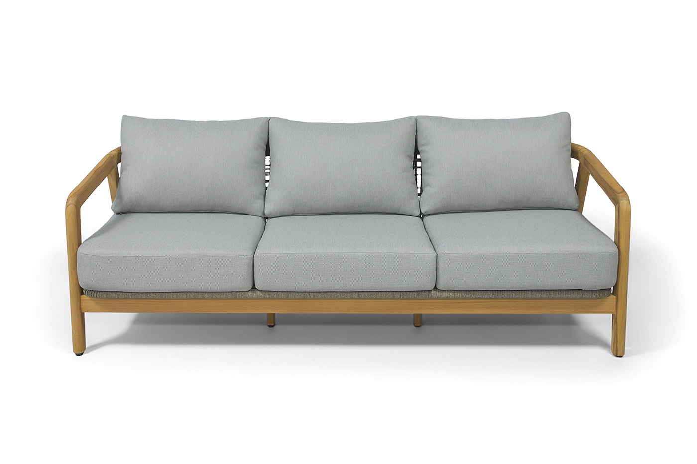 Лейпциг диван трехместный из тика, цвет серый фото 2