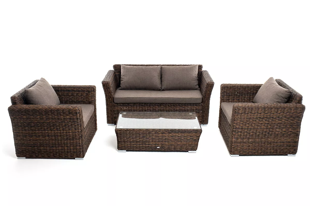 Лаунж-зона Капучино Сингл 4SIS из искусственного ротанга (гиацинт), цвет коричневый фото 3