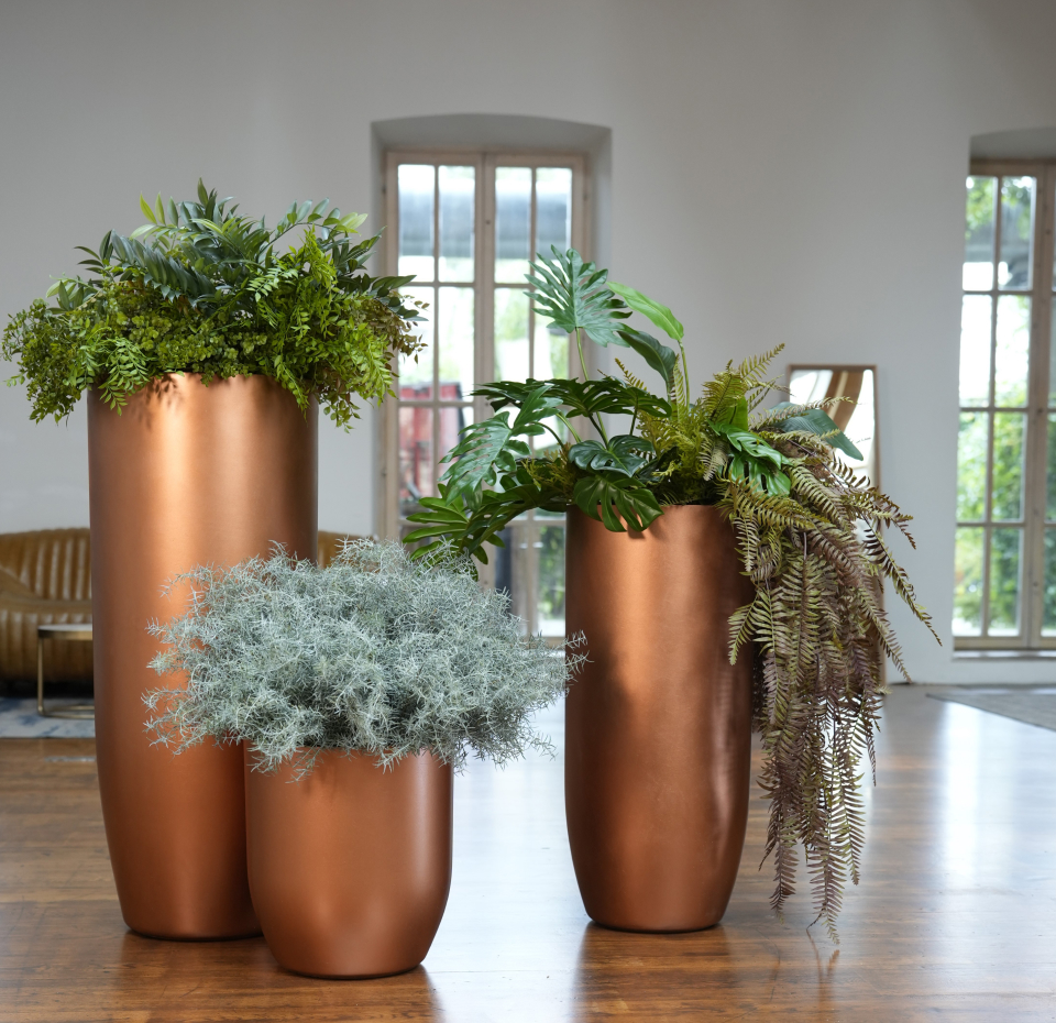 Кашпо Concretika Йар D46H110 Бронза фото 3