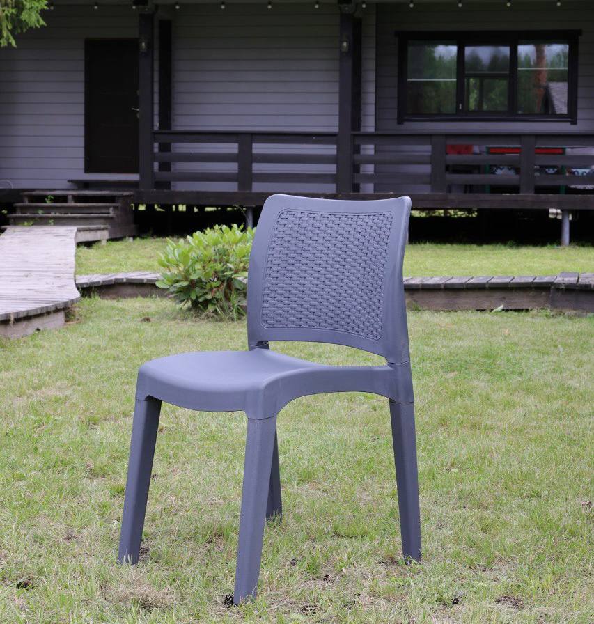 Обеденный стул July Royal Family из пластика, цвет графит фото 1