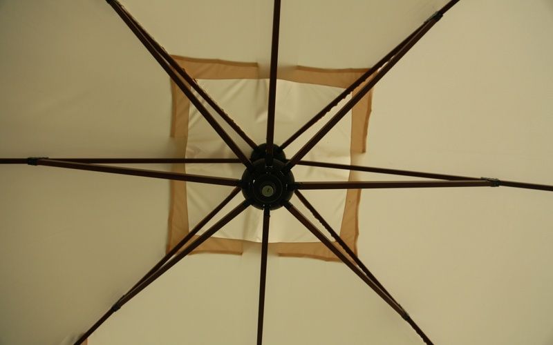 Уличный квадратный зонт Maestro Wood Royal Family с базой фото 4