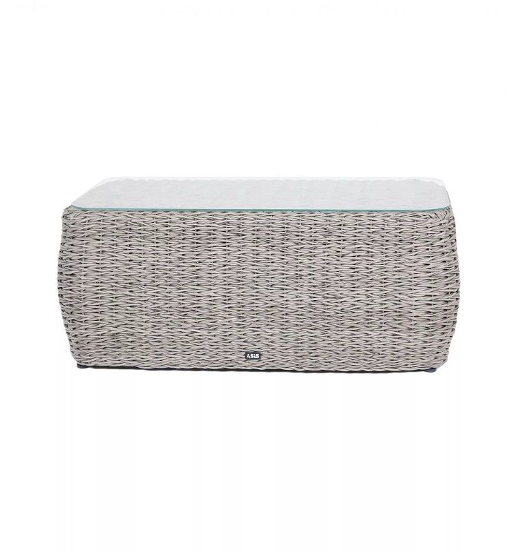 Журнальный столик Кальяри 4SIS из искусственного ротанга (гиацинт), цвет серый фото 2