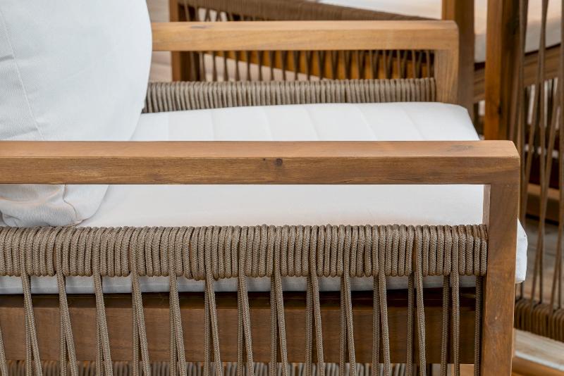 Обеденный комплект Grand Michelle Royal Family из дерева, цвет бежевый фото 9