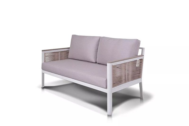 Диван двухместный Сан Ремо 4SIS из роупа (веревки), каркас из алюминия фото 4