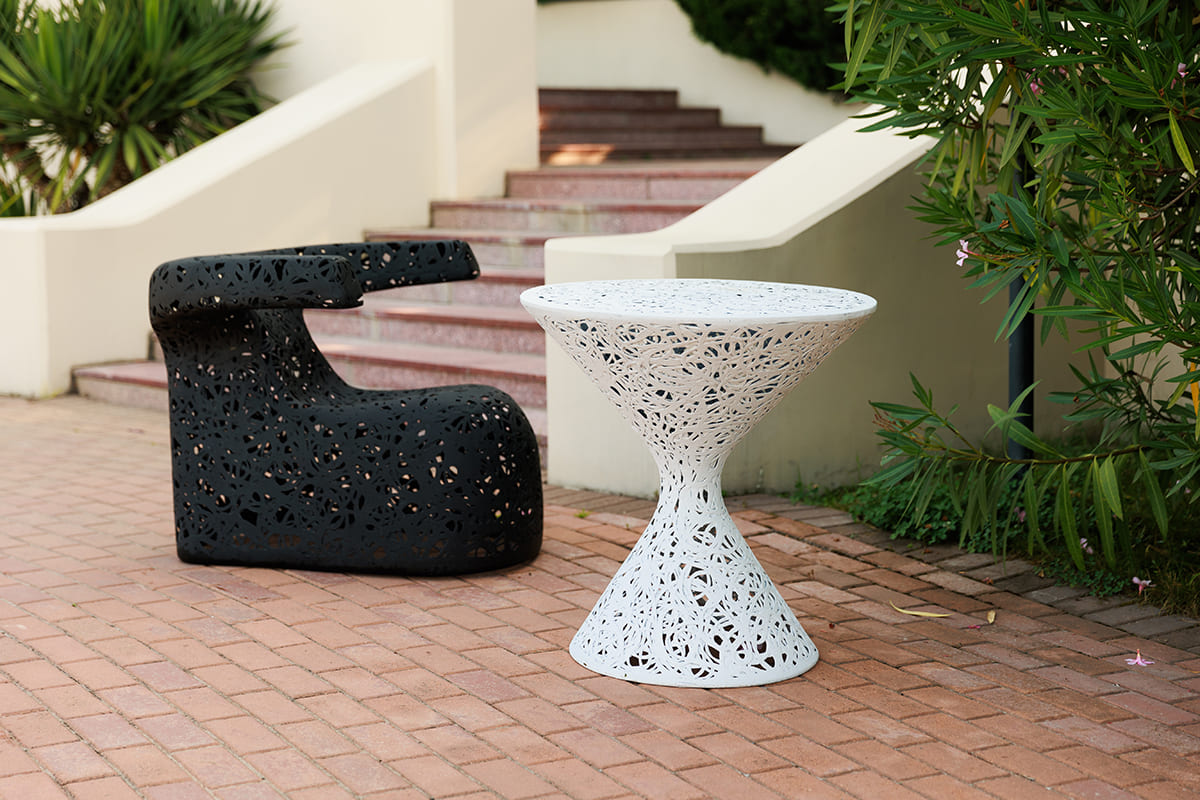 Стол Vitgarden Race Table d70 Bianco из базальта, цвет белый фото 3